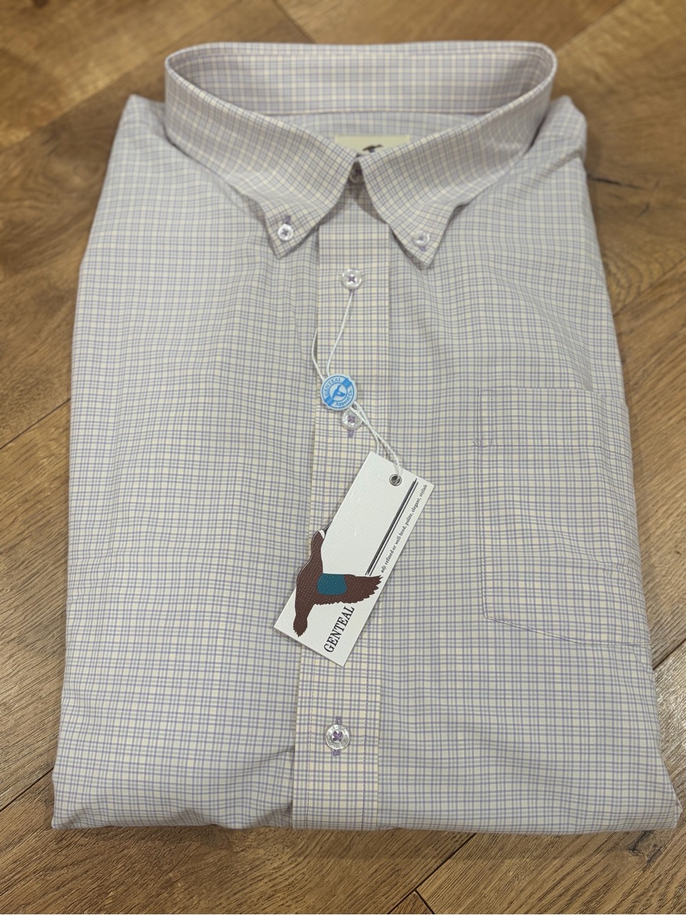 NWT Genteal Kilington check pad button down in cameo - Size 2XL